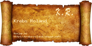 Krebs Roland névjegykártya
